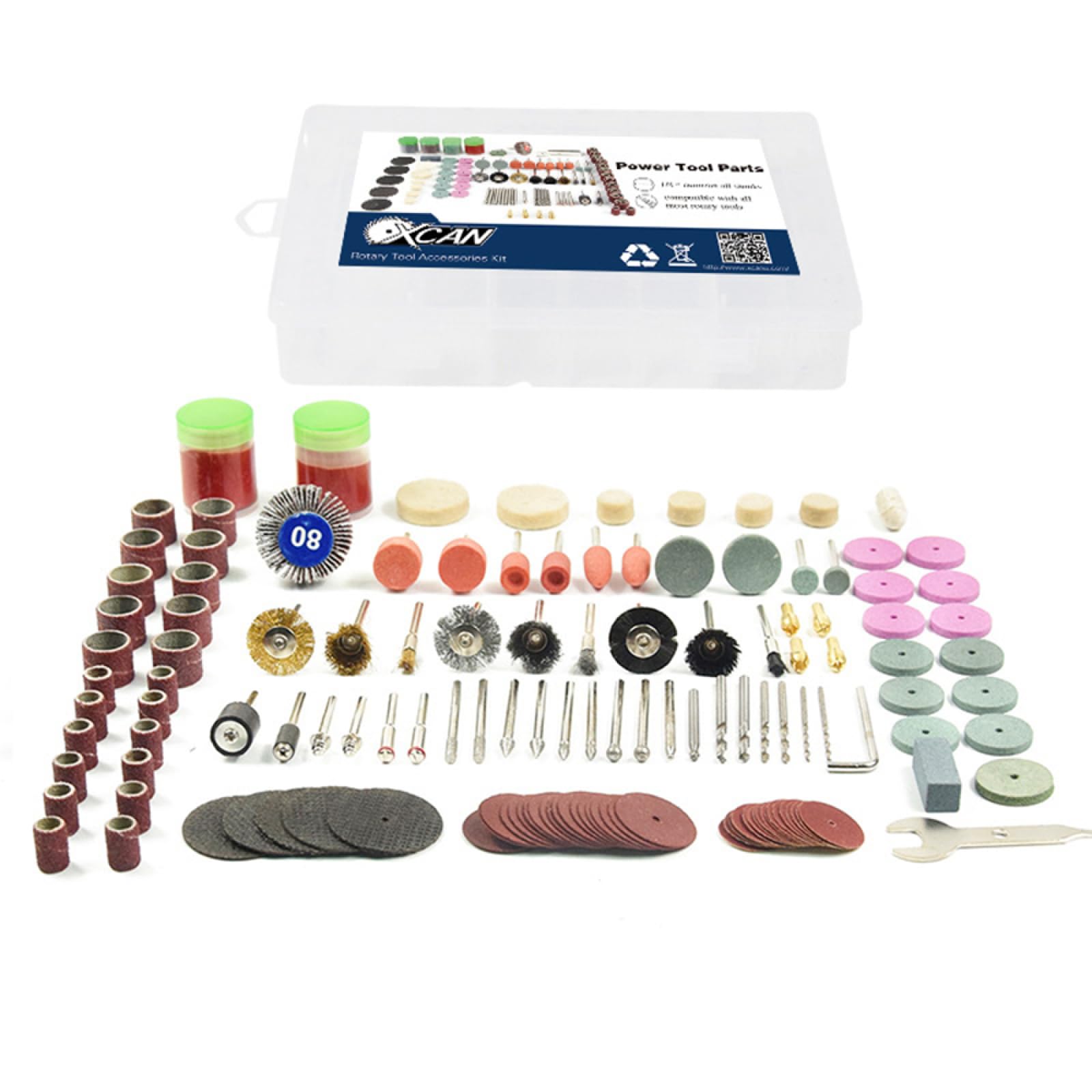 SEIWEI 136 Pcs Rotary Tool Accessories Kit, Multi-Function Power Tool Accessory Set Universal Fitment for Easy Drilling Sawing Sanding Grinding Polishing