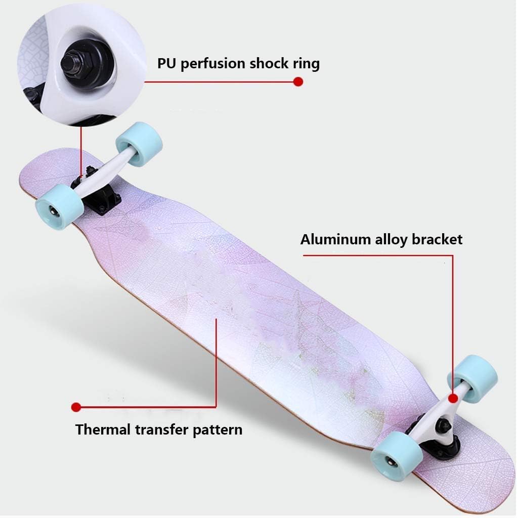 Buy 1 get 1 ZAIHW Longborads Skateboards 41 inches Complete Drop Down Through Cruiser for Kids Boys Youths Beginners The Best Gift
