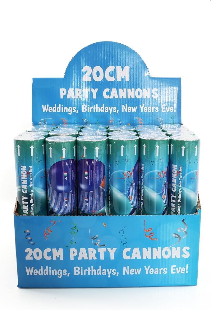 Party Cannon Confetti Shooter - Pack of 1-20cm - Confetti Popper for New Years and Wedding Events