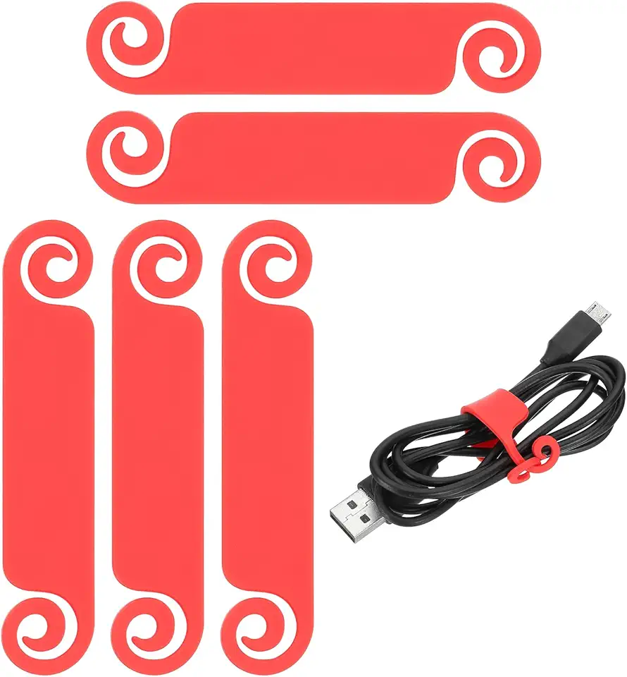 PATIKIL Etiquetas de cabo, etiquetas de gerenciamento de cabos flexíveis, etiquetas de identificação de cabos, marcadores de fio para carregador USB de computador, celular, alimentação - 20 peças