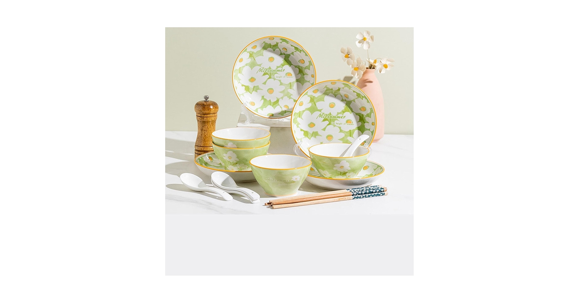 フルーツ花柄陶磁器食器セット フルーツ花柄陶磁器食器セット