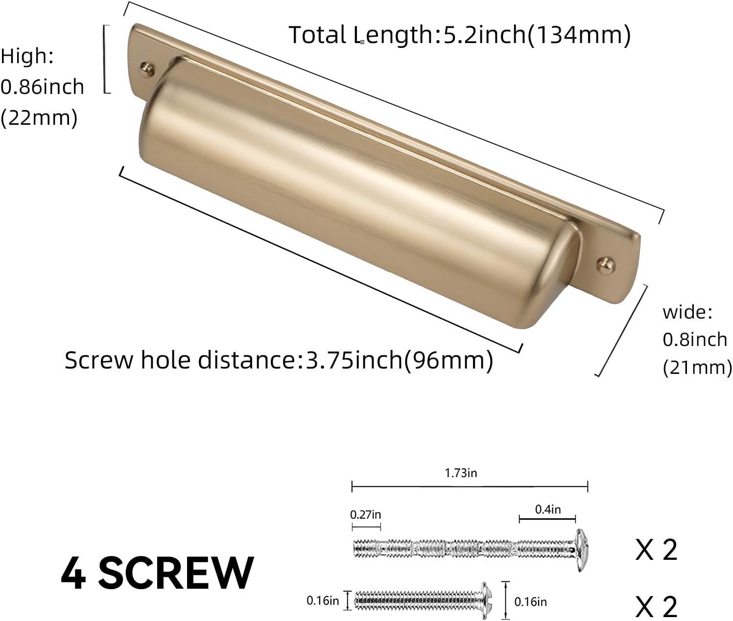 10 Pack 3-3/4 Inch(96mm) Cabinet Pulls Champagne Bronze Kitchen Cabinet Pulls Zinc Alloy Drawer Pulls Solid Cabinet Hardware