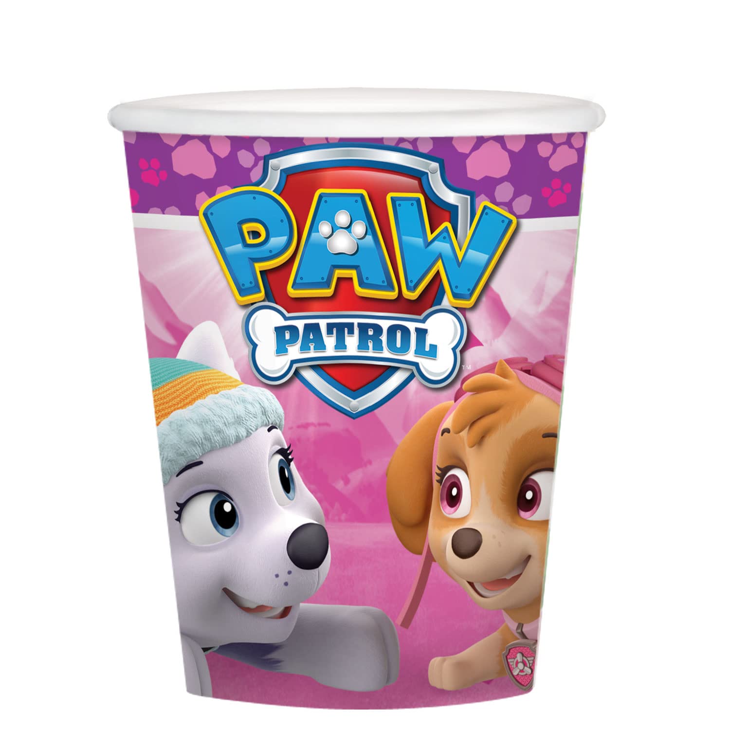 amscan581665-66 - Pink Paw Patrol Birthday Party Paper Cups - 8 Pack