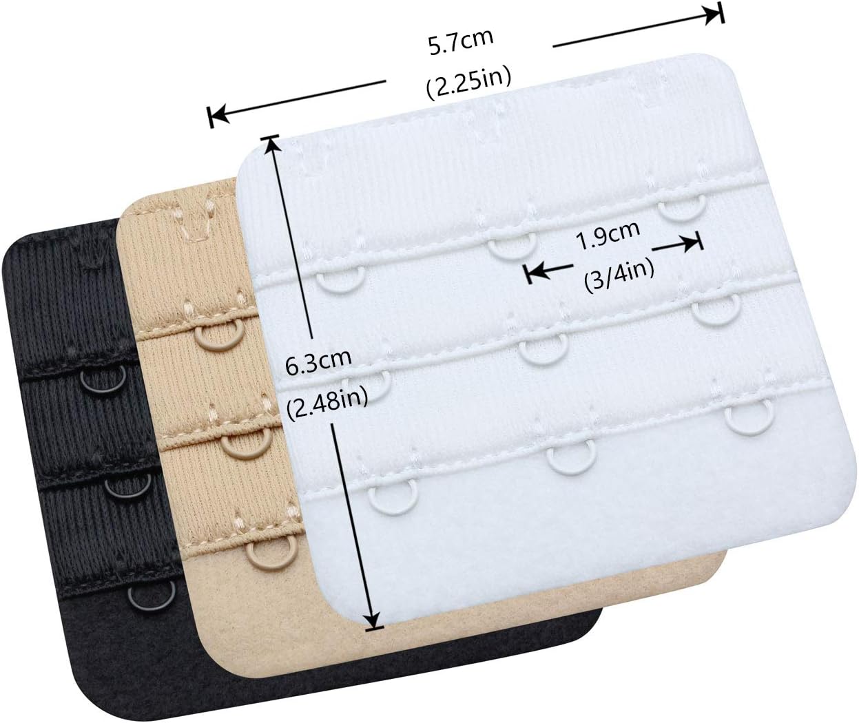 Wingslove Womens Bra Extender Bra Band Breathing room 3pcs-Pack Multi-size image 2