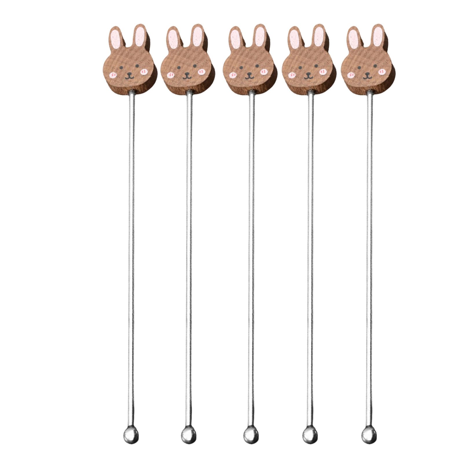 Tsophreniq 5Pcs Coffee Mixing Stick with Long Handle Elegant Cocktails Stir Stick for Home Use Practical Milk Powder Stirring Rod Long Handle Spoon
