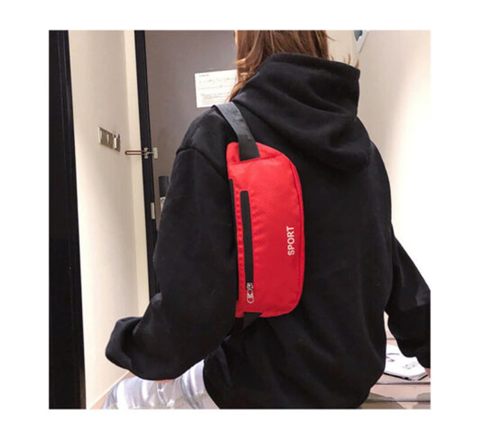 Unisex Frauen Männer Running Bum Bag Casual Fanny Pack Reise Taillenbeutel Geld Reißverschluss Belt Beutel Sport Brieftasche