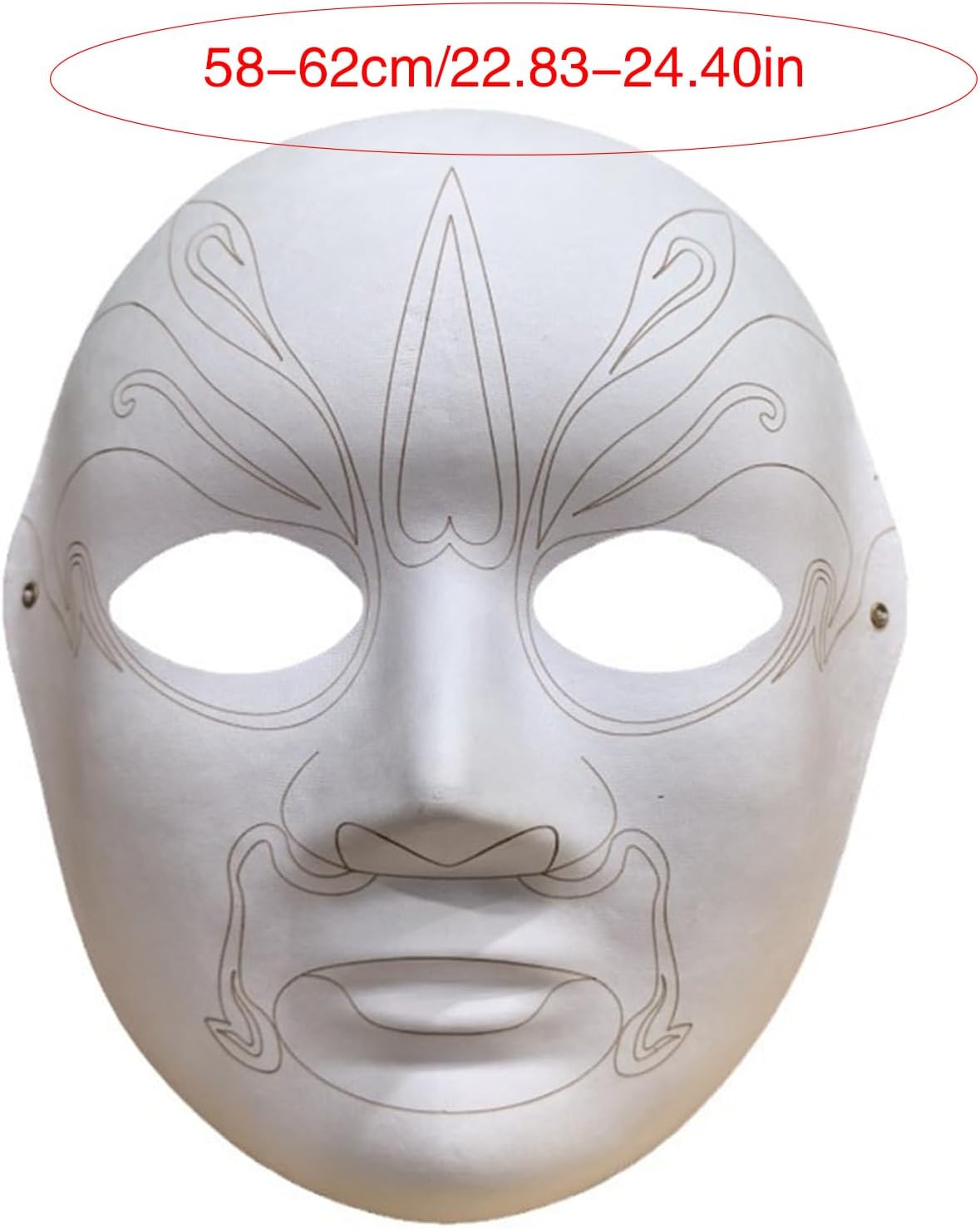 White Carnivals Masquerades Halloweens Cosplays Party Paper Mache Art Paintable