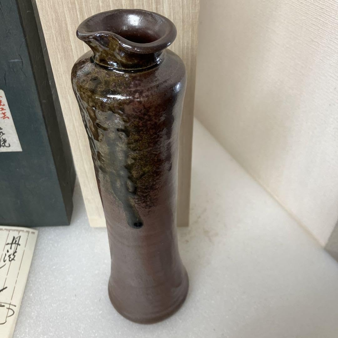 Amazon.co.jp: 華道道具 花入 筒花入 丹波焼 市堅陶山 造 N56TH