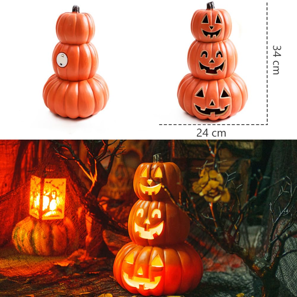 Jack O Lantern Light Up Pumpkin 3 poziomy, latarnia LED