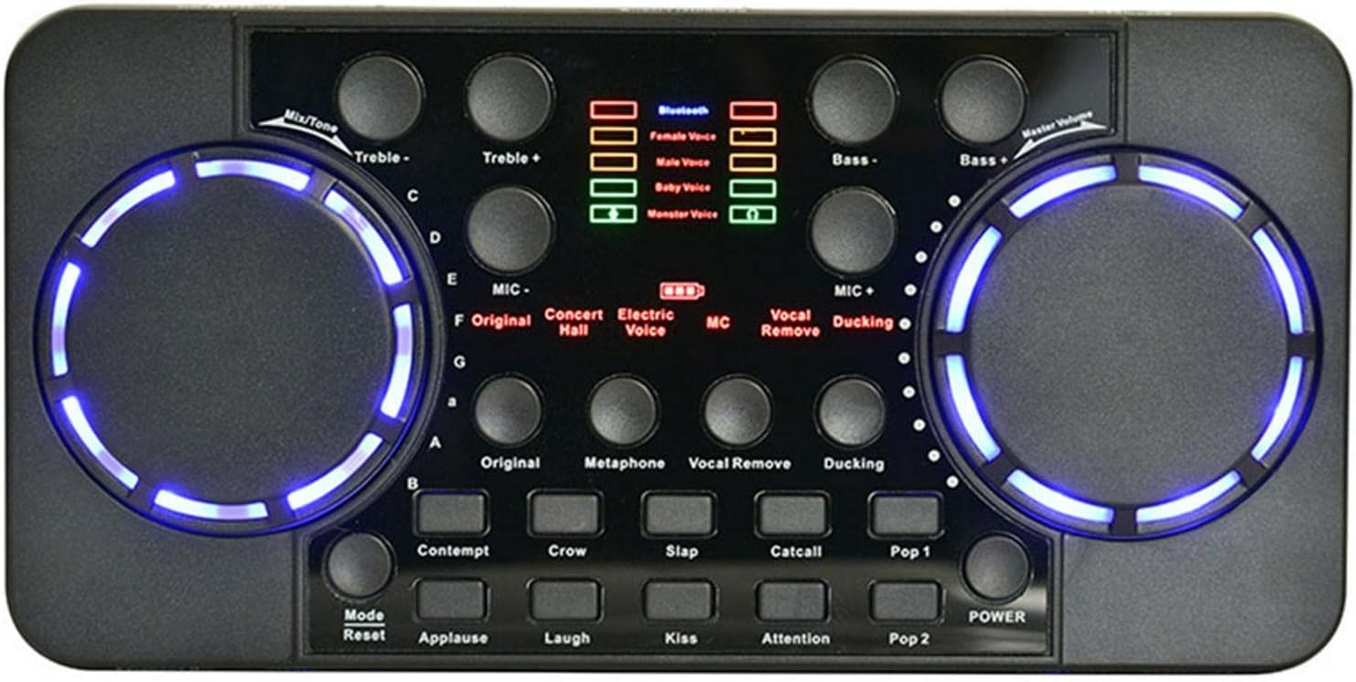 V300 Pro Sound Card, Voice Changer Bluetooth Audio Mixer DJ Mixers, For ...