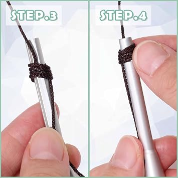 ARSTBETY Dual-Head Rosary Cord Knotting Tool, Rosary Knot Maker Tool for Bead Rosaries (Silver)