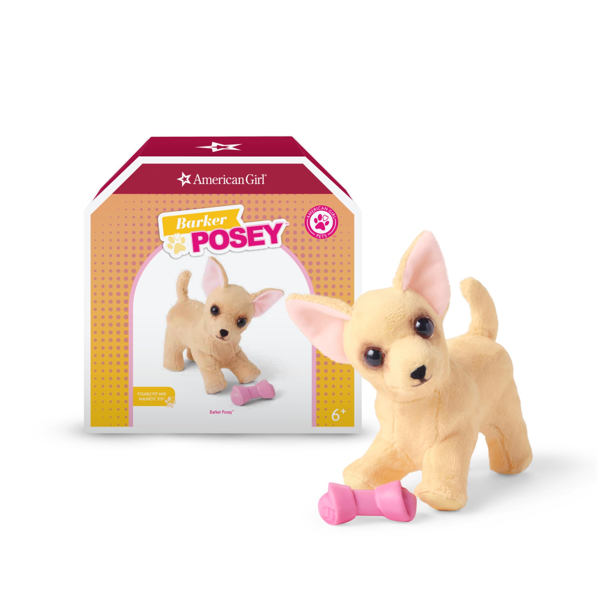 Amazon.com: American Girl Barker Posey Tan Dog for 18-inch Dolls