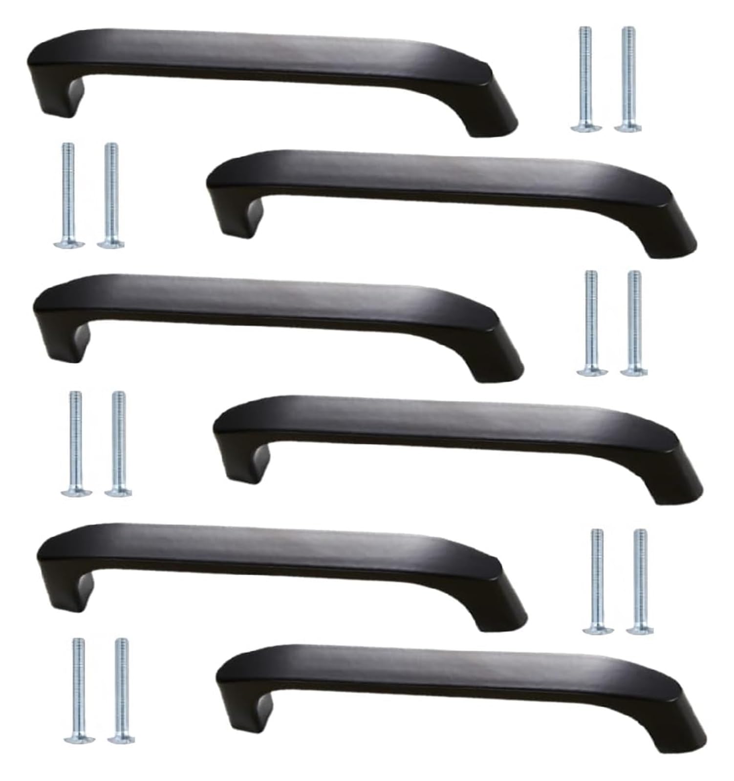 NLQCSXWEP Zinc Alloy Cabinet Bow Handle, Zinc Alloy Cabinet Handles 6 Pack Multicolor 128mm 96mm(96mm Black)