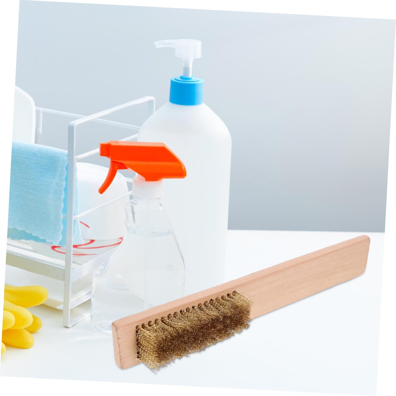 INOOMP 2pcs Snowboard Cleaning Brush Sliding Plate Wax Brush for Snowboard Maintenance Portable Compact Design for Travel Storage