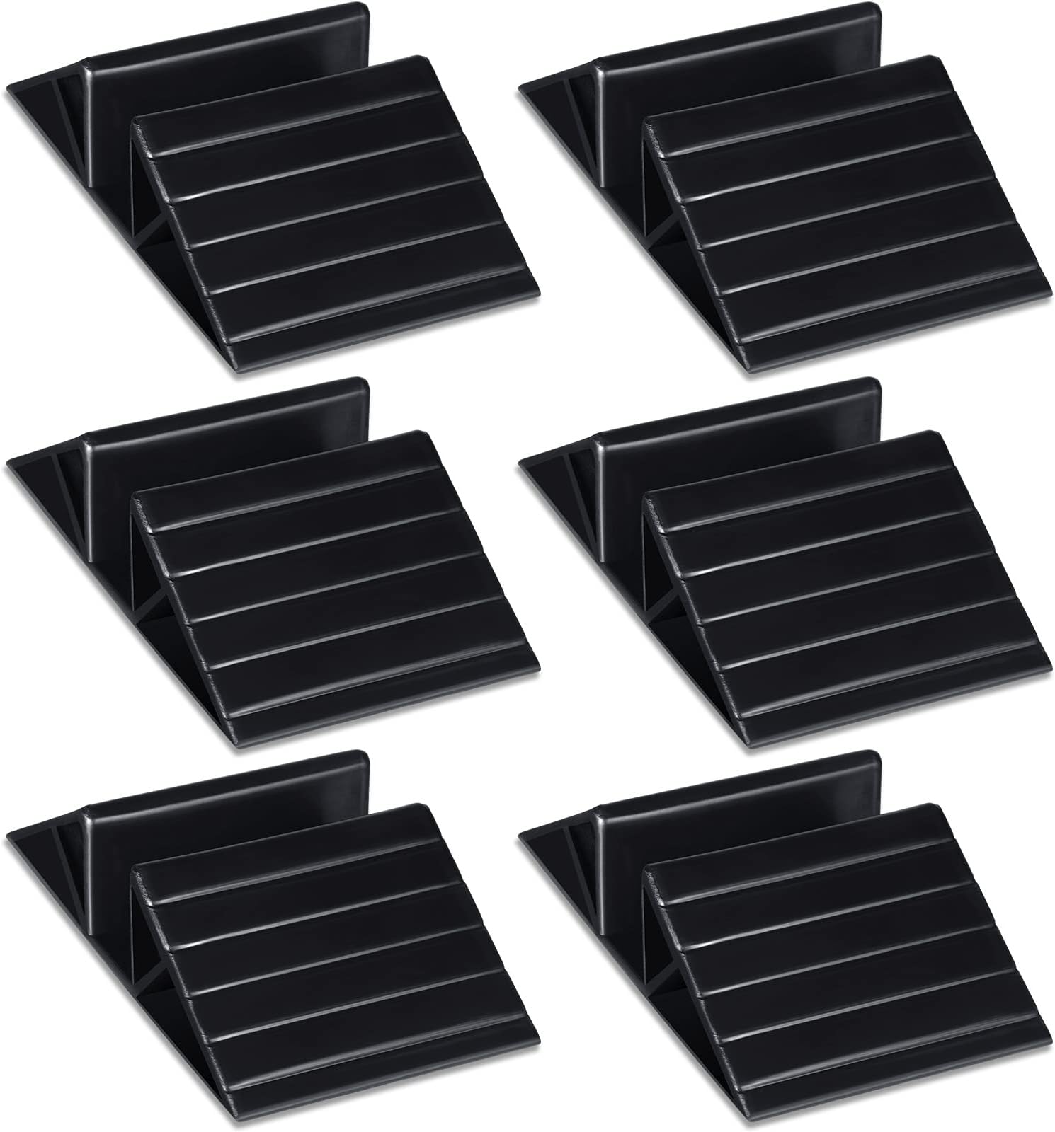 Geelin6 Pcs Pet Gate Support Feet Freestanding Dog Gates Stabilizer Feet Plastic Triangle Reinforcement Fitting Dog Panel for Configurable Isolation Fence Free Standing Pet Gate Fence, Black