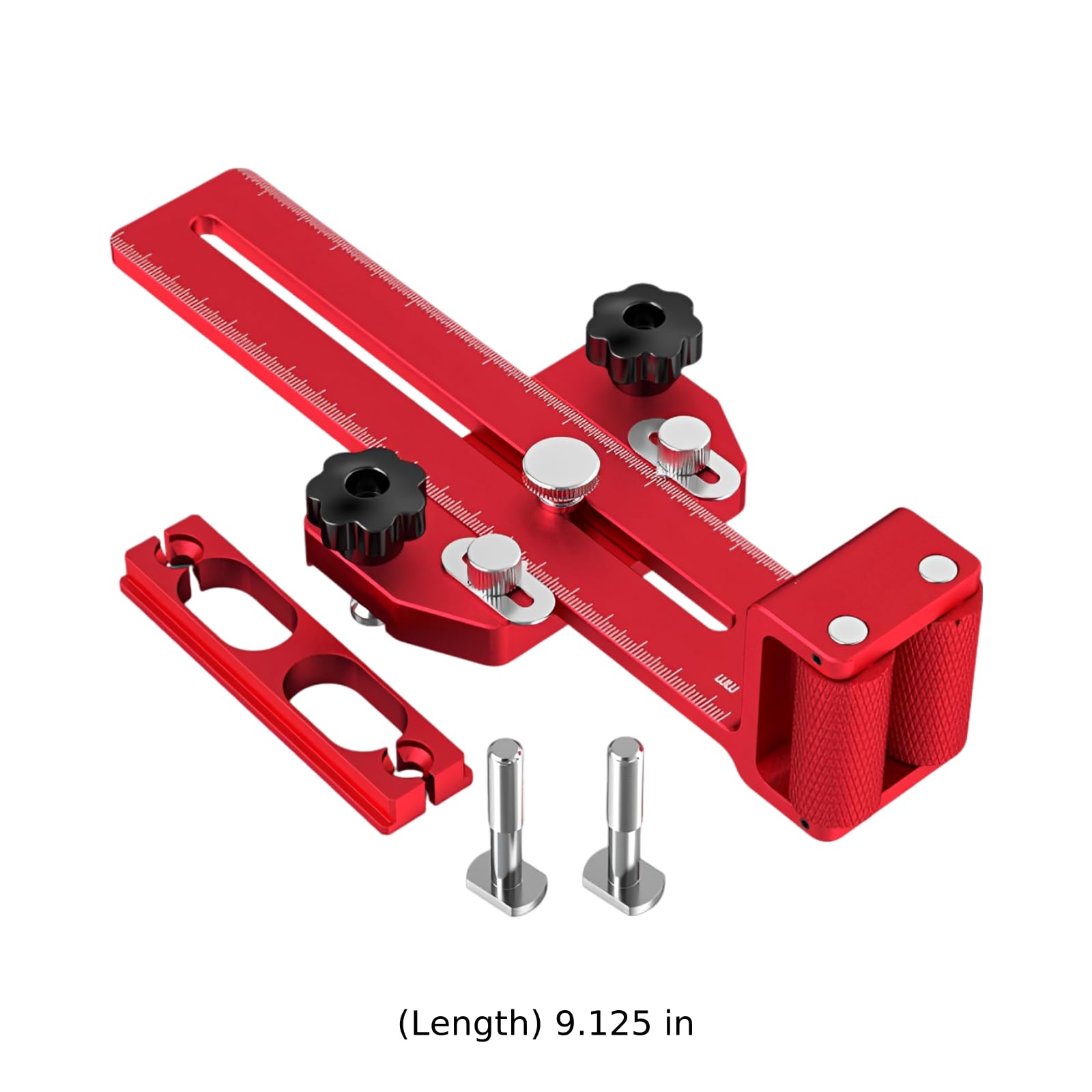 Gabarit de coupe rapide amélioré, positionneur rouge en aluminium CNC, rainurage fin à doubles rouleaux, échelle gravée 1/32 in, réglable de 6,4 à 23,9 cm, guide pour scie sur table et établi