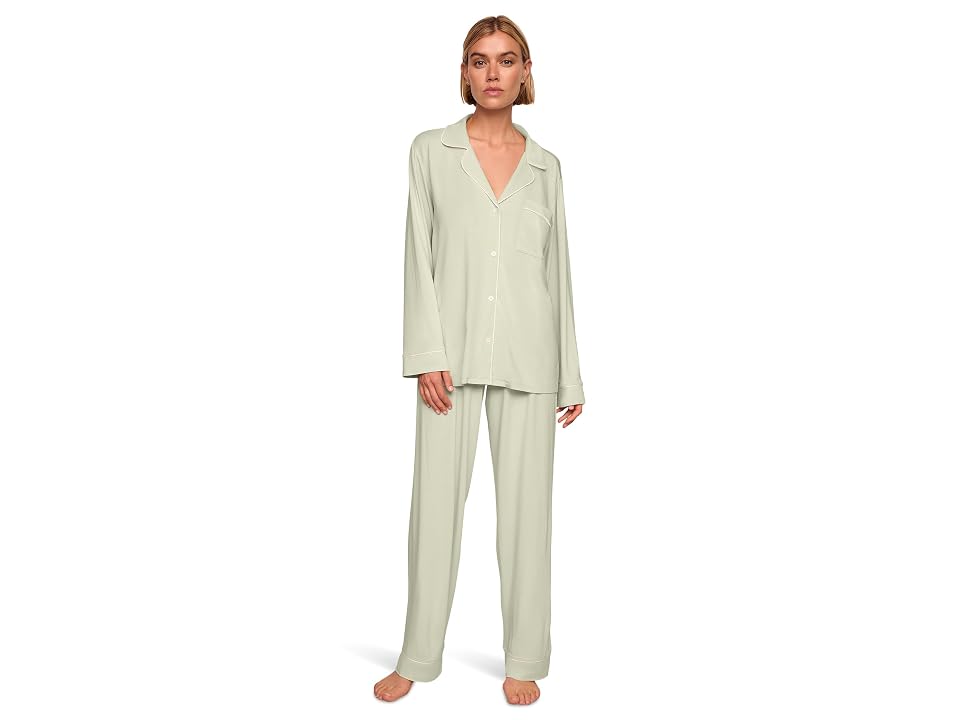 Eberjey Gisele - PJ Set Women's Pajama Sets Mint Cream/Ivory : 2XL, Modal/Spandex/Tencel