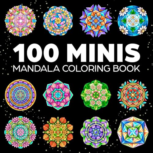 Image of 100 Mini Mandalas: A Mandala Coloring Book for Adults and Kids with Easy, Cute, and Tiny Designs for Stress Relief and Relaxation