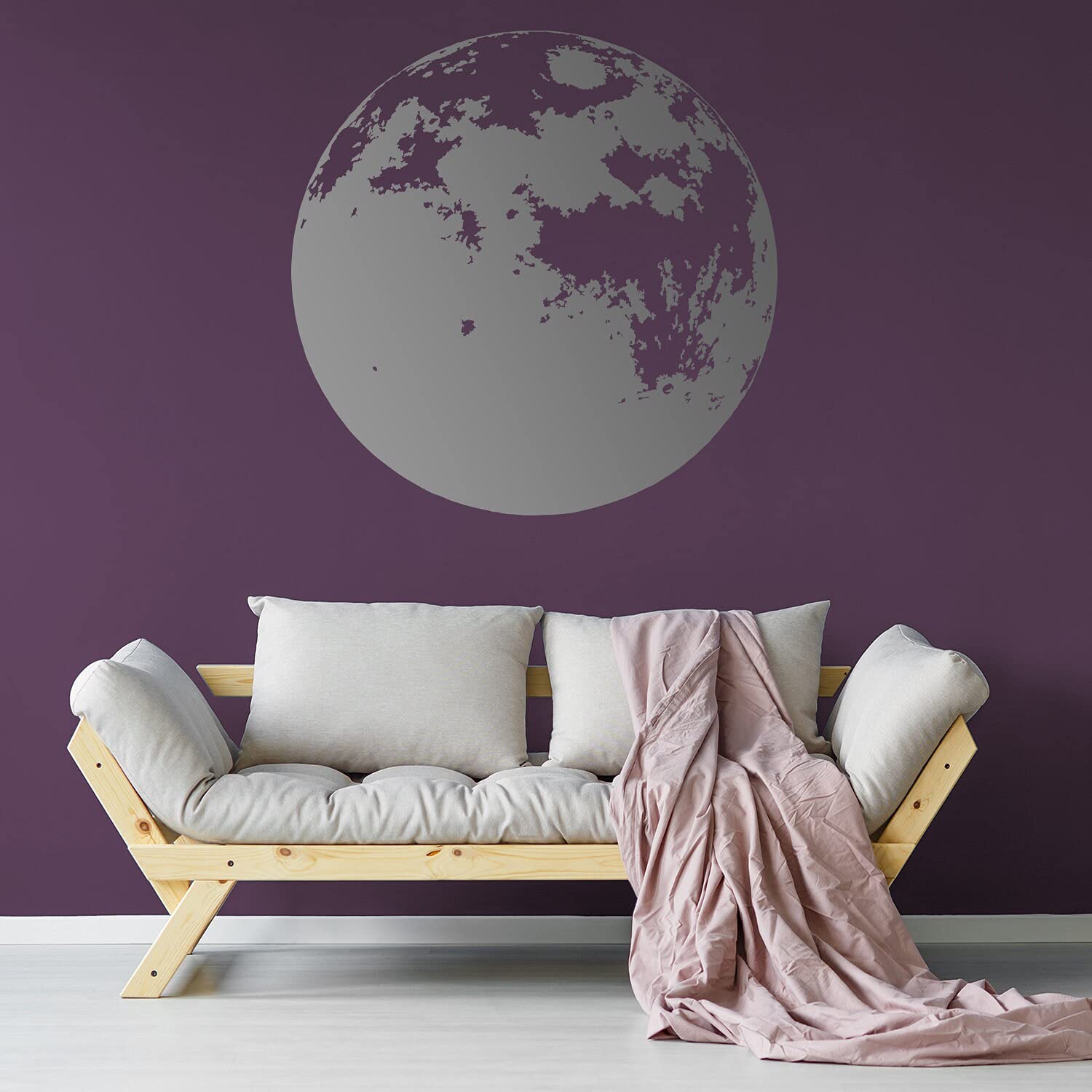 Decalcomania per decorazione da parete con fase lunare, grande adesivo per cameretta dei bambini, decorazione del soffitto della camera da letto, decorazione artistica per la casa in vinile rimovibile