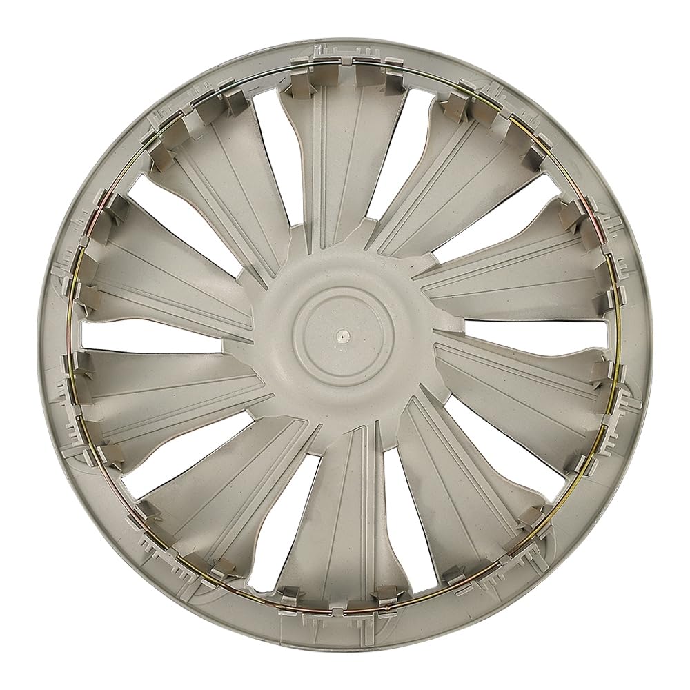 Blueshyhall Lot de 4 enjoliveurs dorés, argentés, noirs brillants, pour jantes en acier en plastique PP, 13-16", option cool, enjoliveurs colorés, accessoires de tuning extérieur (13")