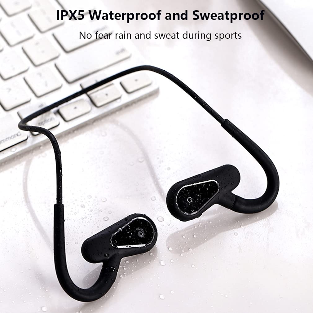 Bezprzewodowe słuchawki Bluetooth, otwarte ucho, sportowe słuchawki IPX5, wodoodporne odtwarzacz MP3, zestaw słuchawkowy stereo z pamięcią 16 GB, lekkie, bezprzewodowe słuchawki do biegania,