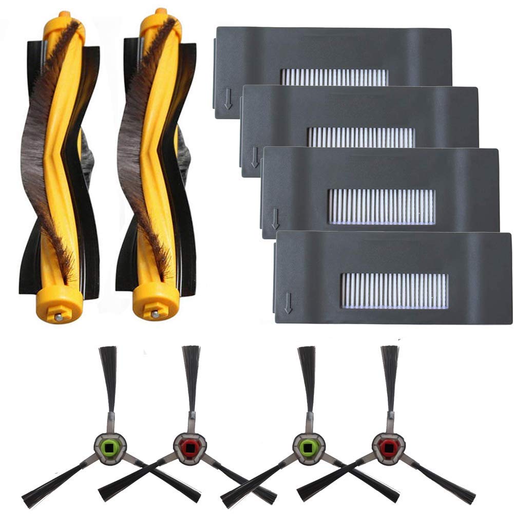 BBT BAMBOOST Replacement Parts Fit for DEEBOT M80,M80 pro Accessories Kit - Filters & Side Brushes & Main Brush (10 Pack)