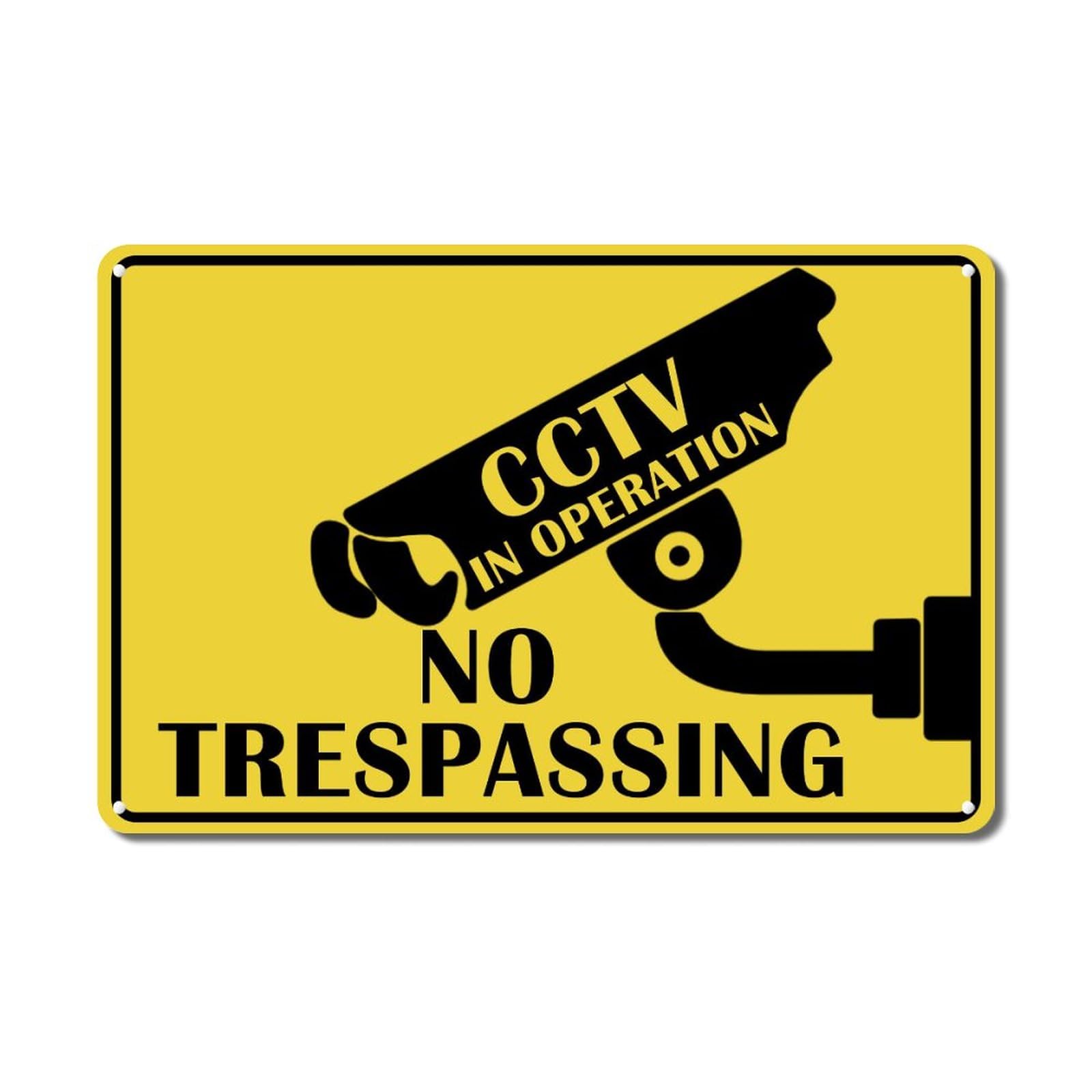 ENEDNATE Warning Notice Street Metal Sign No Trespassing Retro Decorative Aluminum Tin Signs 8x12 Inch Man Cave Metal Sign for Office School Nursery Countryside Road Decoration
