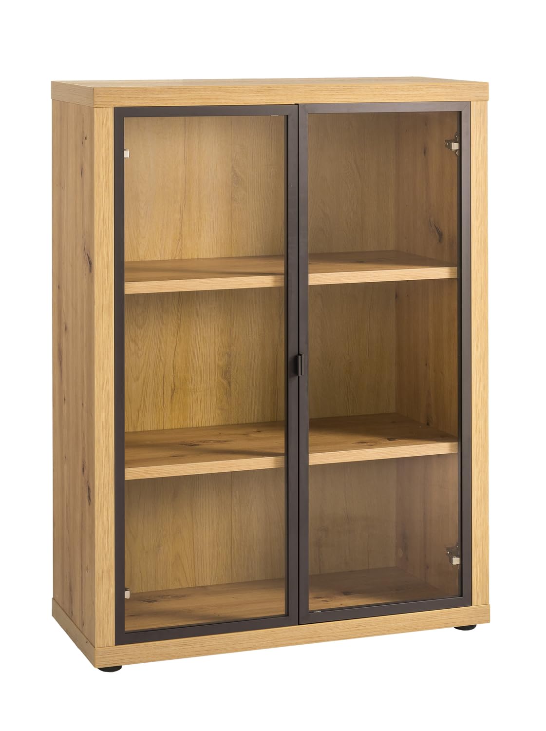 Composad | Ufficio Completo della Linea RILEGA, Set di 8 Mobili, Ufficio Moderno, Studio, scrivania, cassettiera, Libreria, Mobile Archivio, Vetrina, Rovere oak Mielato, Made in Italy