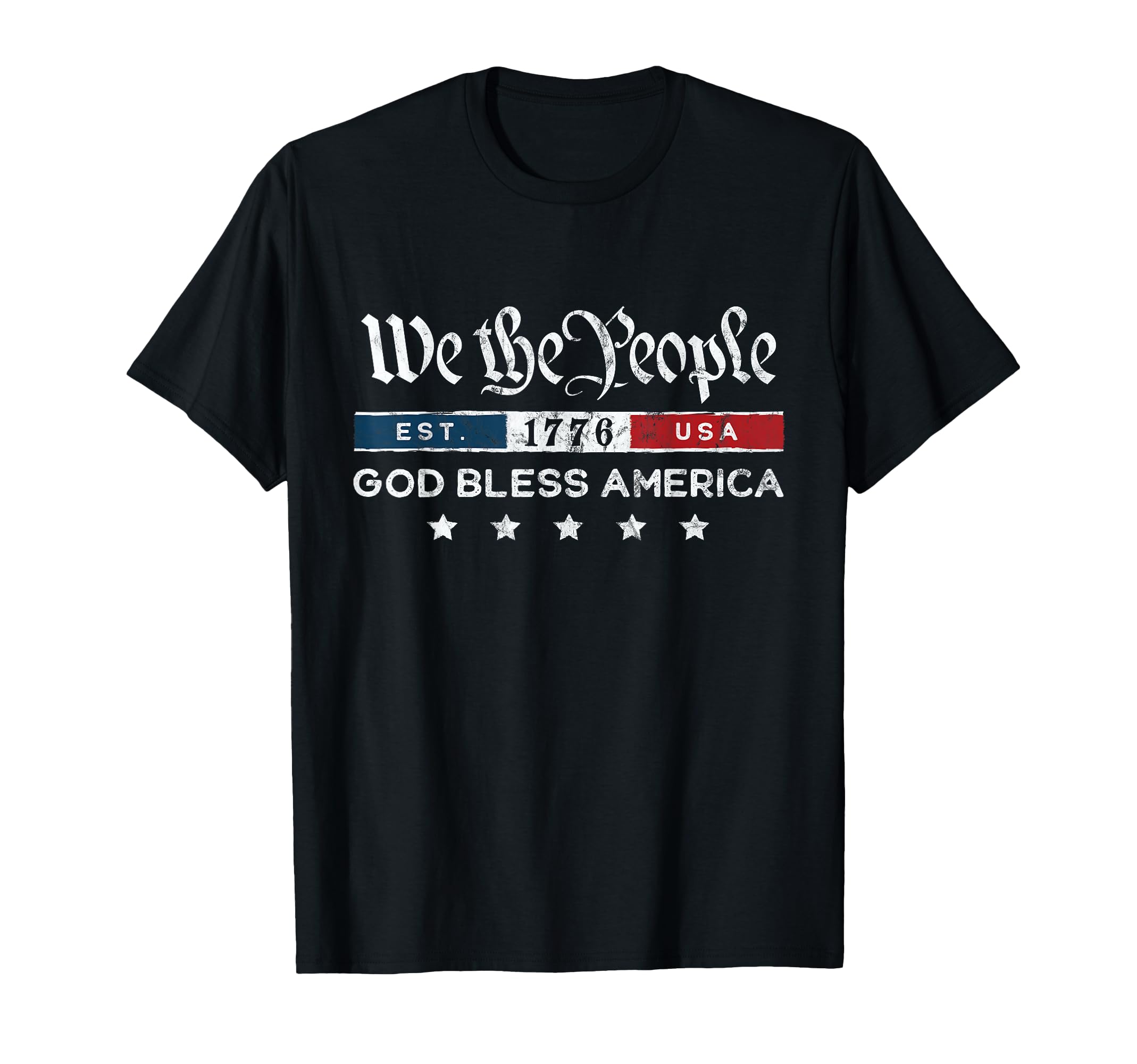 Vintage 4th of July - We The People USA God Bless America T-Shirt