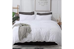 AveLom Seersucker Textured Ultra Soft Washed Microfiber King Duvet Cover