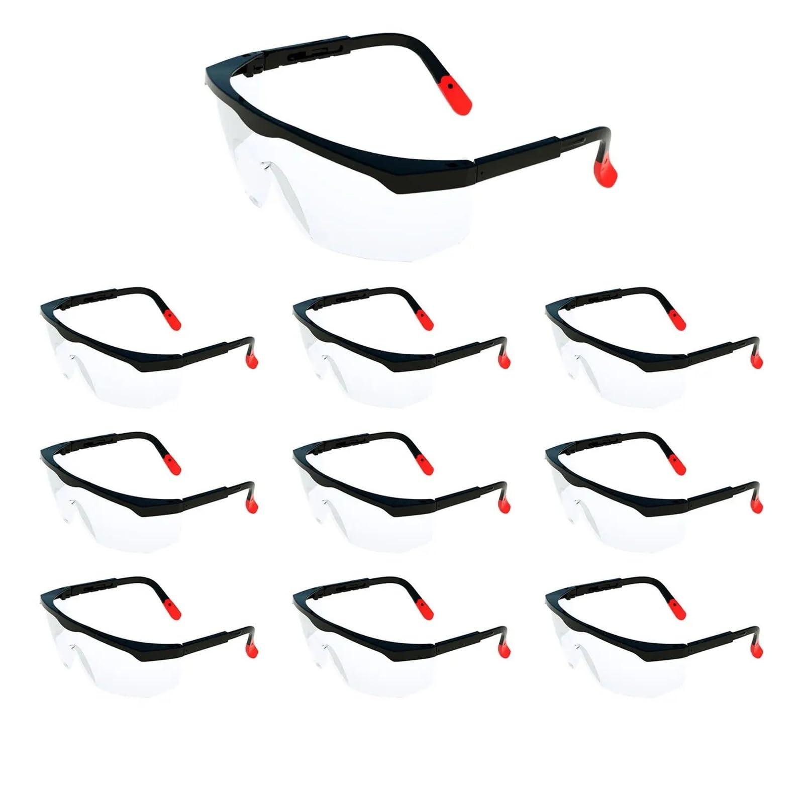 Genérico 10 gafas de seguridad Z87 - UV400 antivaho y antipolvo for conducir, trabajar y andar en bicicleta