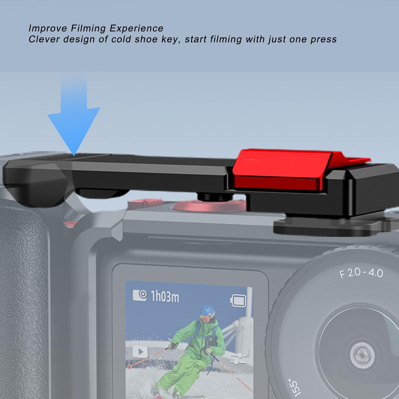 Zestaw Klatki Kamery do action 6, Rama Ochronna z Ergonomicznym Uchwytem, ​​uchwyt Zimnej Stopki do Lampy Mikrofonowej Vlogowania, Akcesoria Fotografii Ulicznej