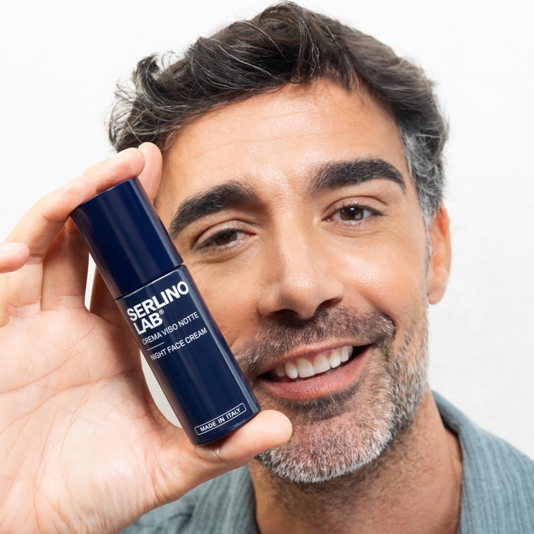 SERLINOLAB Crema Viso, idratante con Retinolo, Acido Ialuronico, Effetto Rinfrescante, Riduce Rughe e Macchie, Rende la Pelle Elastica e Luminosa