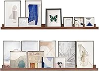 Vista 14 de AZSKY Juego de 2 estantes flotantes para fotos de 48 pulgadas, color blanco