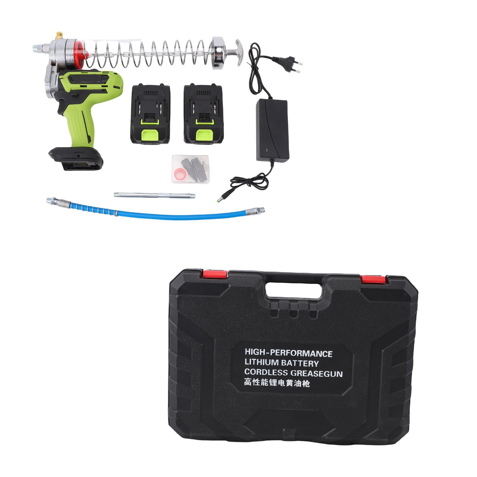 Pistola de Engrase Eléctrica de Alta Presión 8000 PSI Máquina de Engrase a Batería para Profesionales y Entusiastas del Bricolaje Acero Inoxidable 600 Ml 2 Unidades