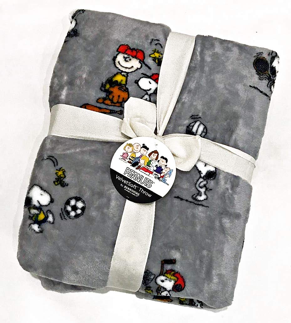 Buy Peanuts Gang Sports Plush Throw Blanket with Charlie Brown, Snoopy