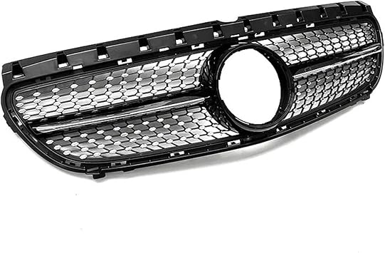 Compatible For Mercedes Benz B-class W246 15-19 Modified Diamond Grille Front Racing Grille Grill Mask Cover Trims Front Hood GrillsBlack grille