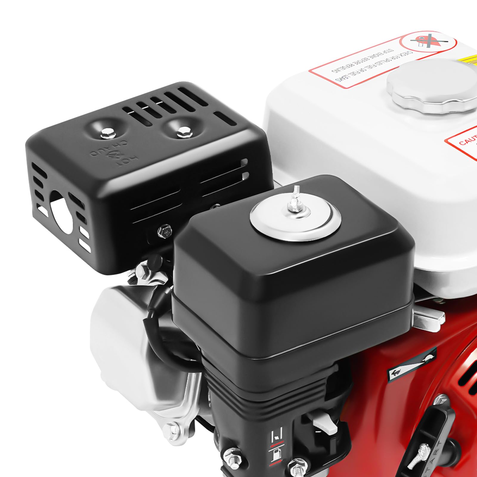 Moteur à Essence 4 Temps 7,5 CV (3000 W), 212 cc, OHV, 3600 tr/min, Démarrage Lanceur Manuel, Réservoir 3,6 L, Arbre 20 mm, Pour Pompes, Générateurs et Équipements de Chantier