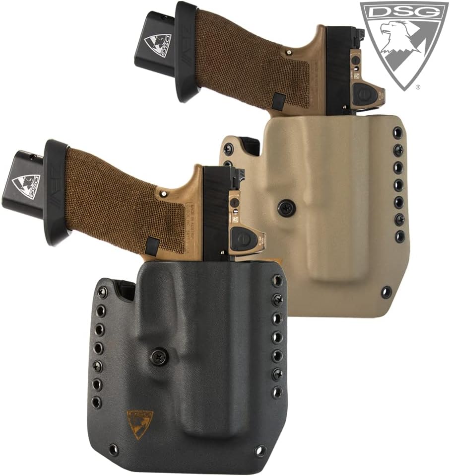 DSG ARMS - Alpha - OWB Kydex Holster - Outside The Waistband - Made in USA - Compatible with: Glock/HK/Sig/M&P/Most Brands