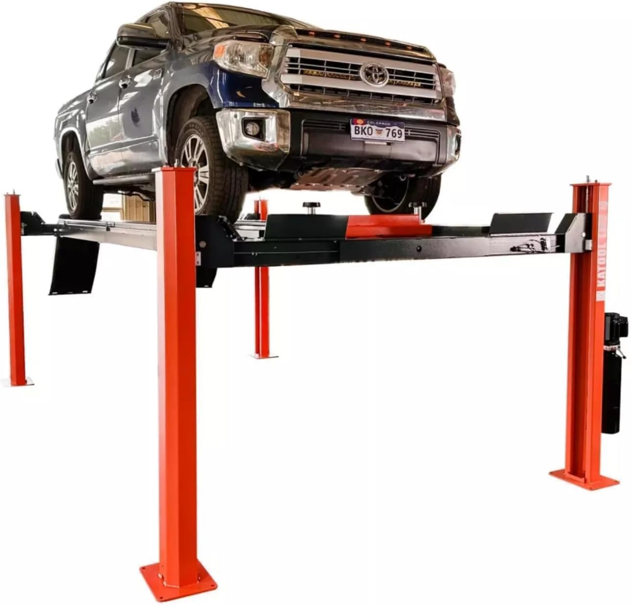 KATOOL 4.0HP 15000lbs Heavy Duty 4 Post Lift with 7000lbs Lifting Capacity Rolling Jack, 92.52” Lifting Height, 4 Post Parking Car Lift, Garage Storage Service, Shop Repair, 4H150, 220V