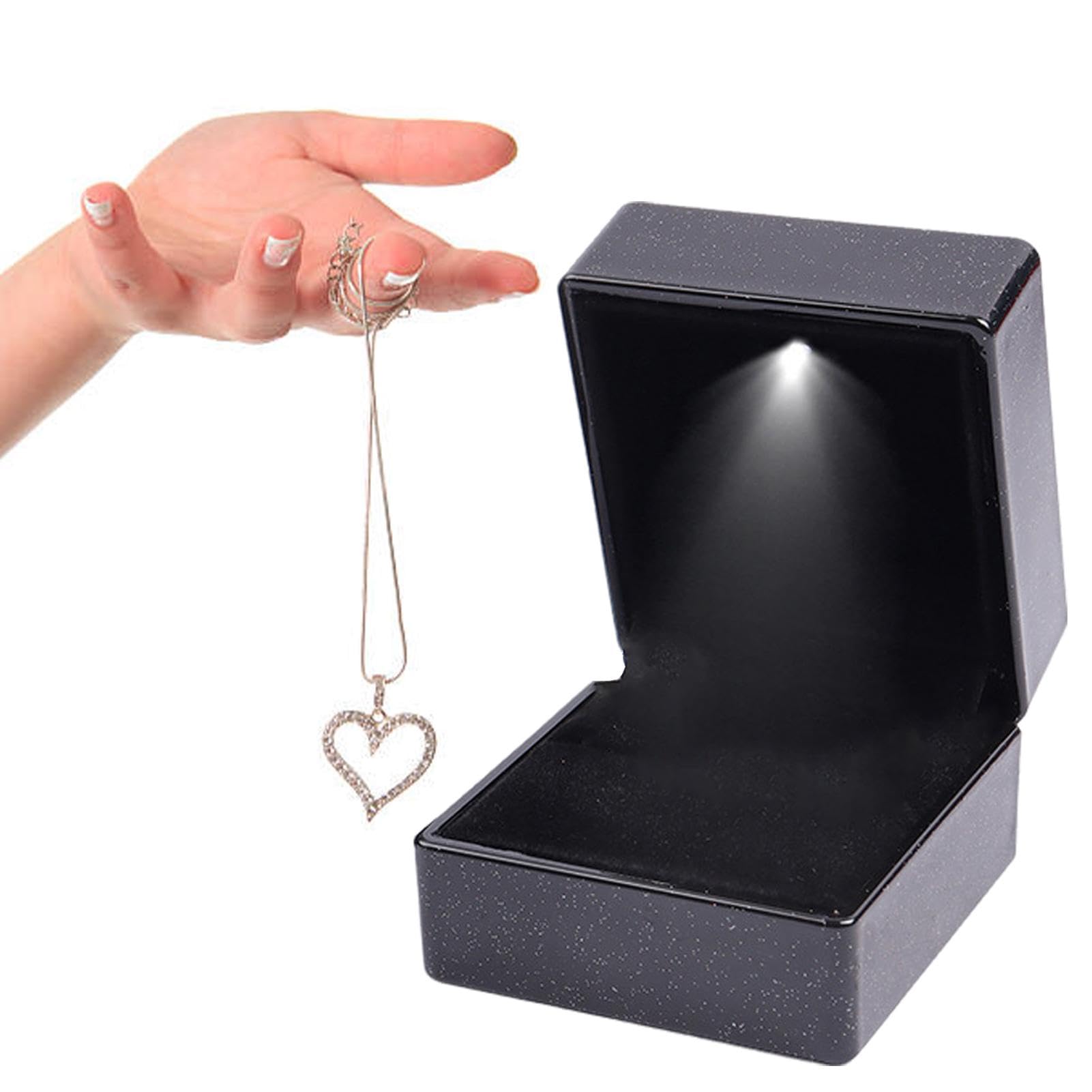 Scatola Gioielli Illuminata LED - Vetrina Porta Orecchini Con Luce Integrata Per Regali Di Lusso