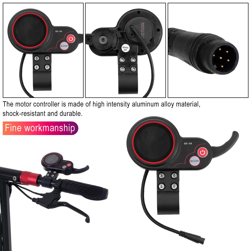 Display del controller for scooter elettrico a 6 pin compatibile con Zero 8 9 10 8X 10X Kit di riparazione display LCD QS-S4 for acceleratore a pollice for scooter elettrico(36V-60VThumb Throttle)