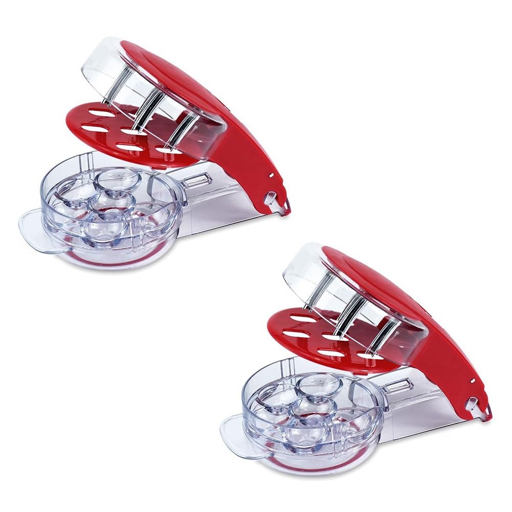 CTRLZS 2Pcs Cherry Remover, Multi Cherry Pitter Cherry Stone Seed Removal Core Easy Squeeze with Grip 6 Cherries At Once