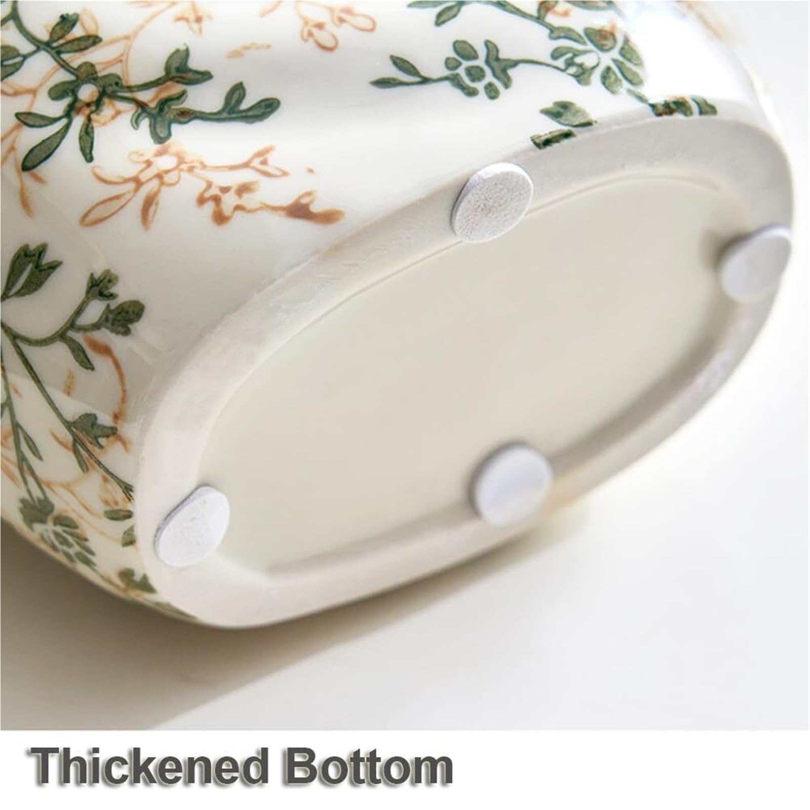 Dekoracyjne wazony Ceramiczny zielony wazon kwiatowy, wazony z pękniętej porcelany na stół nowoczesna dekoracja w stylu wiejskim (E1)