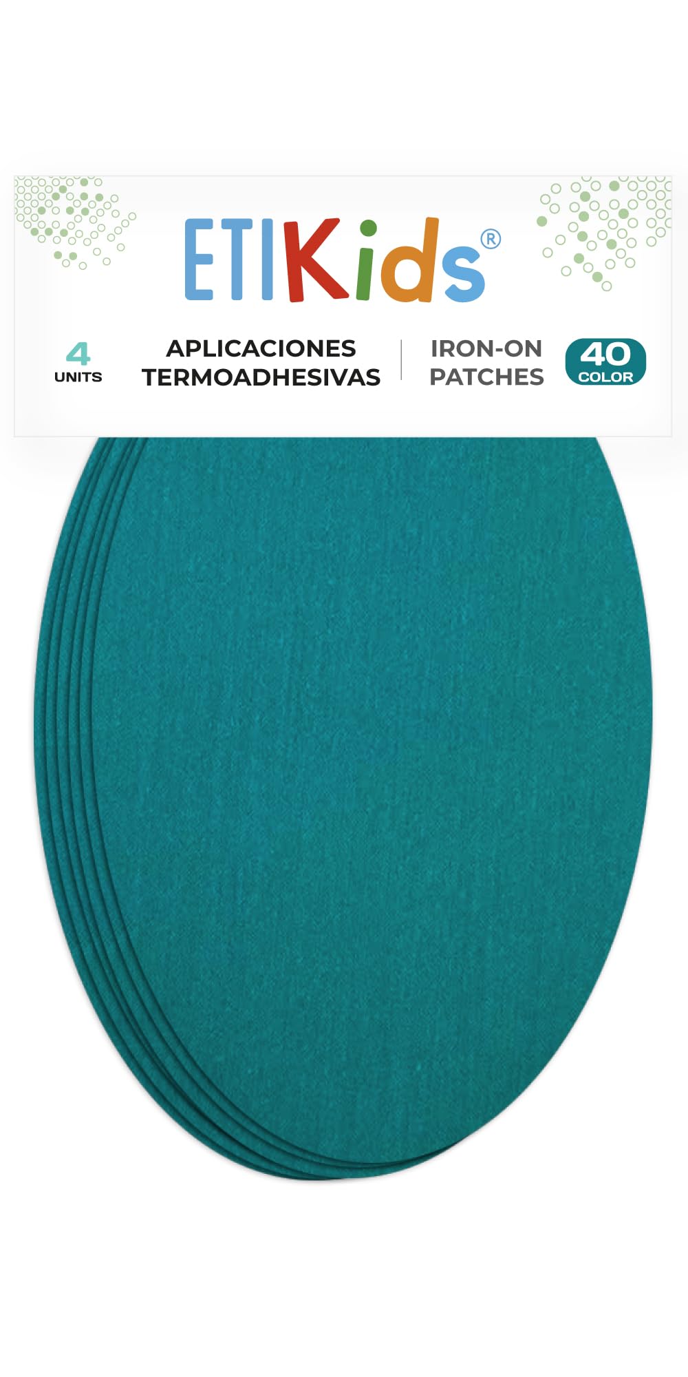 4 Aquamarine Iron-On Fabric Repair Patches โ Knee & Elbow Patches for Clothes, Trousers, Jackets, Sweaters & Shirts, 16 x 10 cm