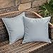 MIULEE 2er Set Outdoor Kissenbezug wasserdichte Kissenbezüge Sofakissen Dekorativ Couchkissen Wetterfeste Kissenhülle Zierkissen Bezug Weich für Sofa Couch Outdoor Garten Balkon 45x45 cm Hellgrau