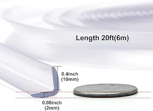 Miniatura 2 de A prueba de bebés protectores de esquina de mesas seguridad para bebés y niños 20 pies 197ft tira de parachoques suave para muebles protectores de