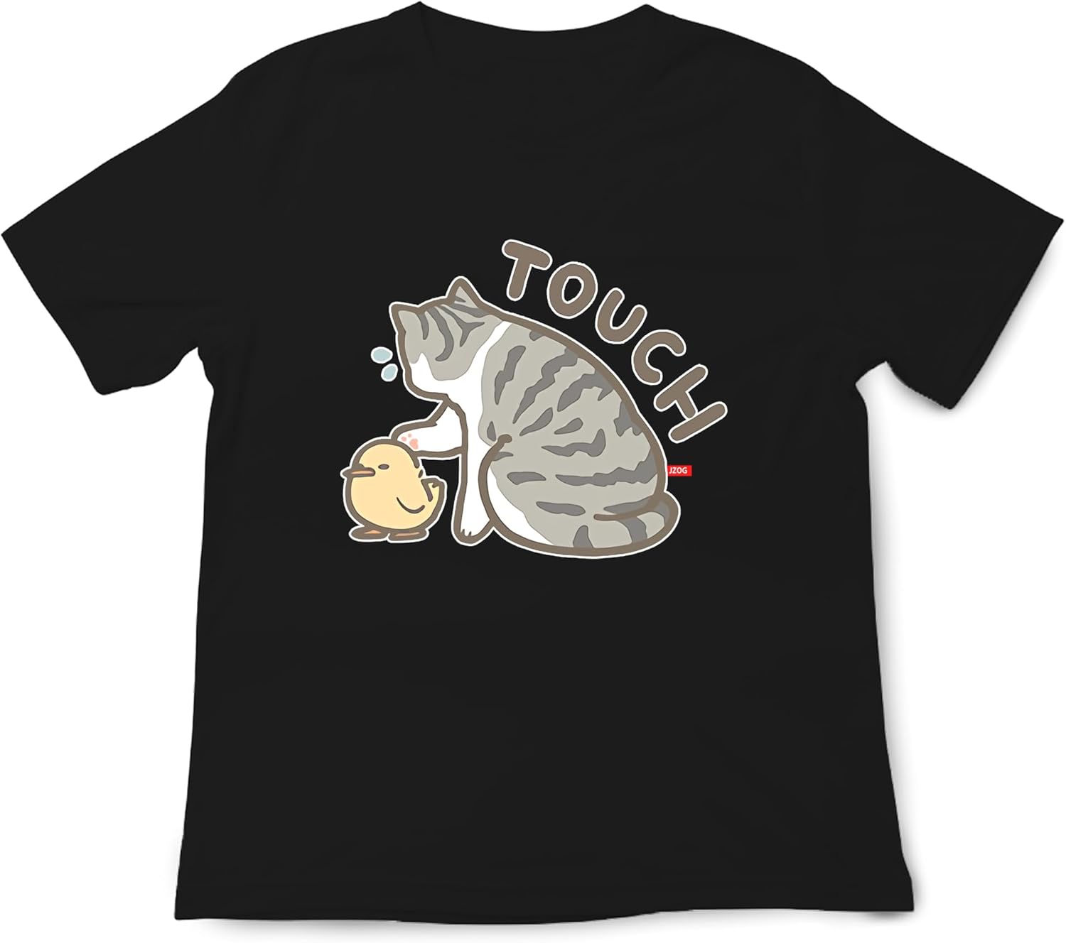 Amazon.co.jp: [JZ TEE] 猫とひよこ柄 ユニセックス Tシャツ, 100
