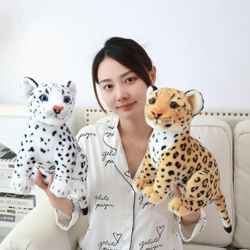 Xshelley Cheetah Plush Toy Stuffed Animal Plush,Cute Lifelike Cheetah Stuffed Animals Kids Toy Gift for Boy Baby Hug Cheetah- Lifelike Stuffed Animal (27 cm) - Image 4