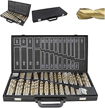 Metallbohrer Set 230tlg, Ø 1-13mm Spiralbohrer Satz Titan beschichtet Stahlbohrer HSS Spiral-Bohrer Holzbohrer Bohrerkassette Bohrersets für Metall, Kunststoff, Ziegel und Holz